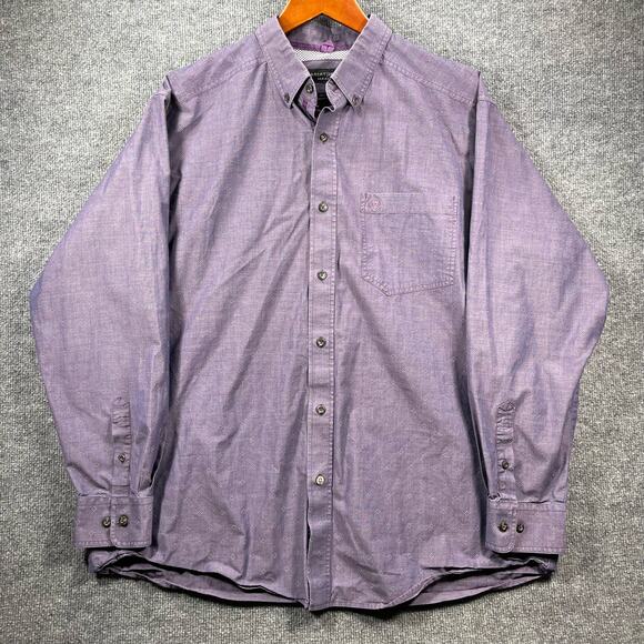 Ariat Pro Series Western Shirt Men's XL Purple Geometric Allover Cowboy Rodeo - Picture 1 of 13